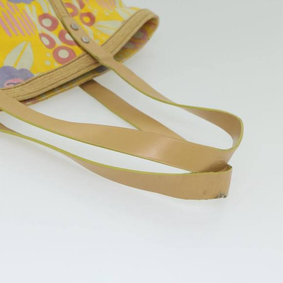 CHANEL Tote Bag Canvas Yellow CC Auth bs10328 - Picture 7 of 16